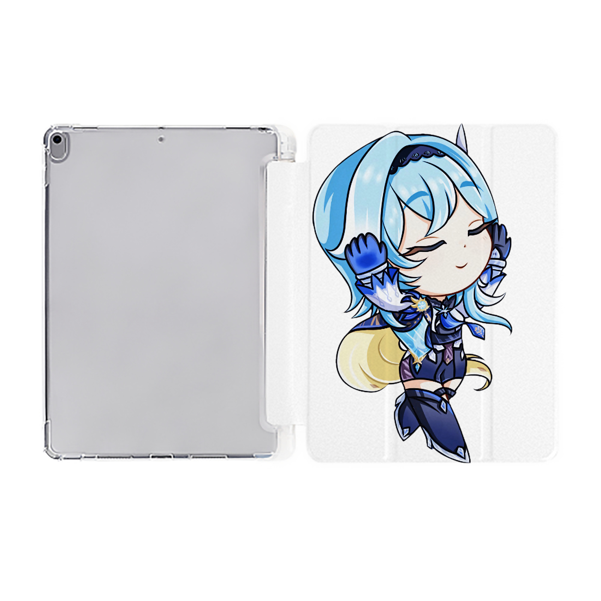 げんし神 优菈 ゆうら genshin Yūra IPad ケース ペン収納付き 三つ折りスタンド PUレザー×シリコン 対応機種9.5/10.5/10.9インチ